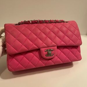 chanel classic handbolsa caviar